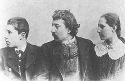 Поль Гоген и его дети Эмиль и Алина